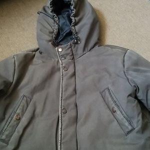 Brixton Gray Hooded Winter Jacket